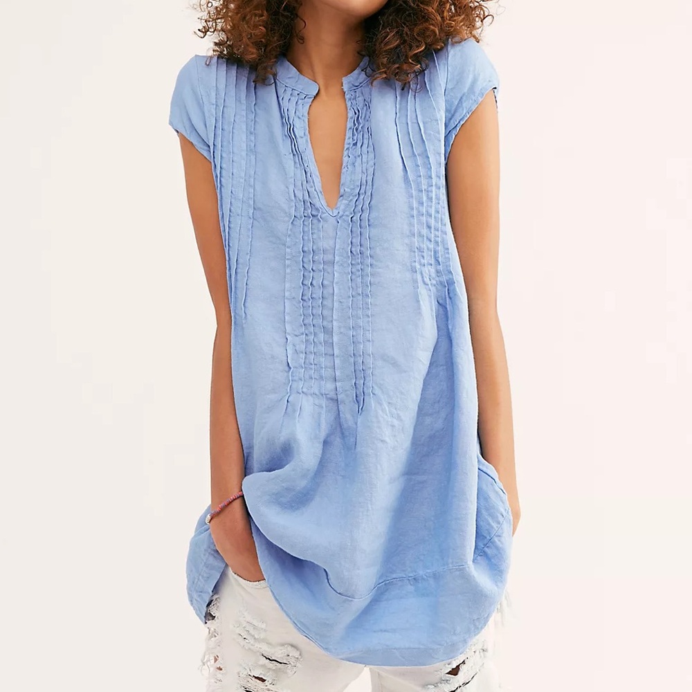 NWT Free People CP Shades River Linen Tunic